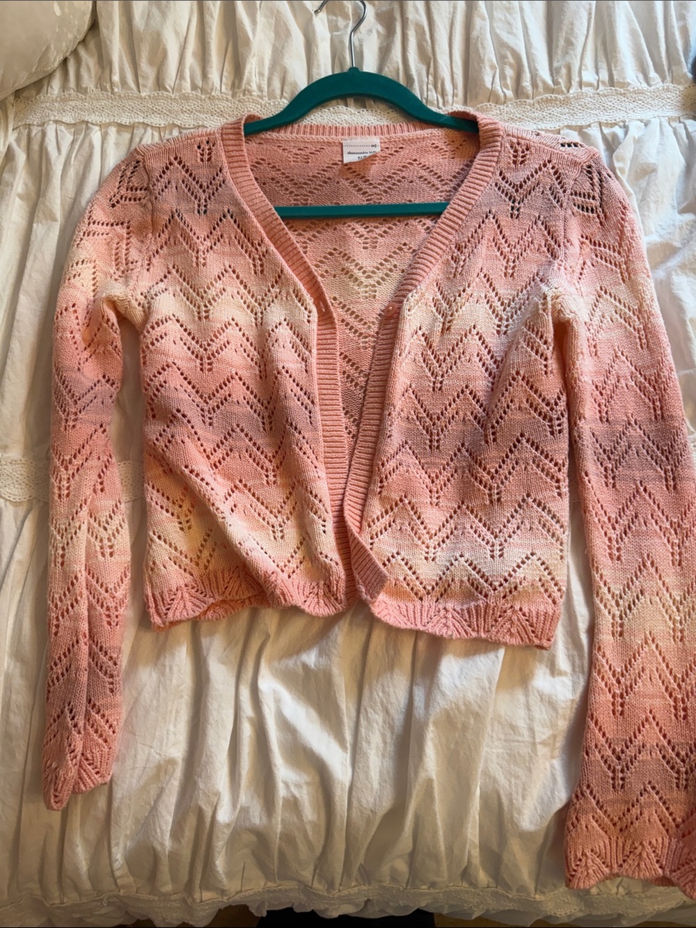 abercrombie kids Pink Ombre Open-Front Knit Cardigan